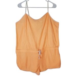 7366 * Op Ocean Pacific Terrycloth Romper Cover Up Orange Size XL (15/17)